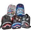 Tide Brand Shark Backpack Graffiti Wind Leisure Street Trend Backpack Skateboard Backpack Printing