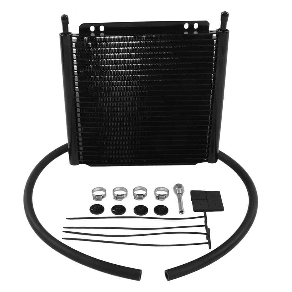 Transmission Oil Cooler Aluminum Alloy 26 Rows Black Radiator for Pick Up Trucks Class C Motor Homes