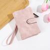 New matte women's wallet short soft leather three-fold multi-card wallet change bag