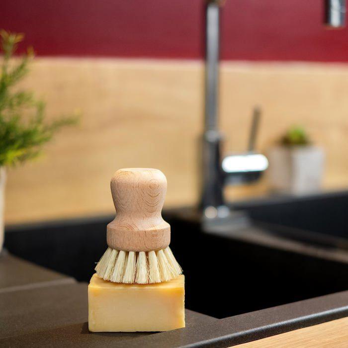 Brosse à Vaisselle - GERLON - DAKBCB - Bois Écologique - Prise en Main Facile - Fabrication Européenne