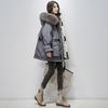 Fitaylor Large Natural Fox Fur Hooded Winter Jacket Women 90% White Duck Down Thick Parkas Warm Sash Tie Up Snow Coat