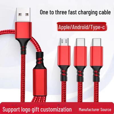 Opletený nylonový datový kabel 3 v 1 pro rychlé nabíjení, malý dárek