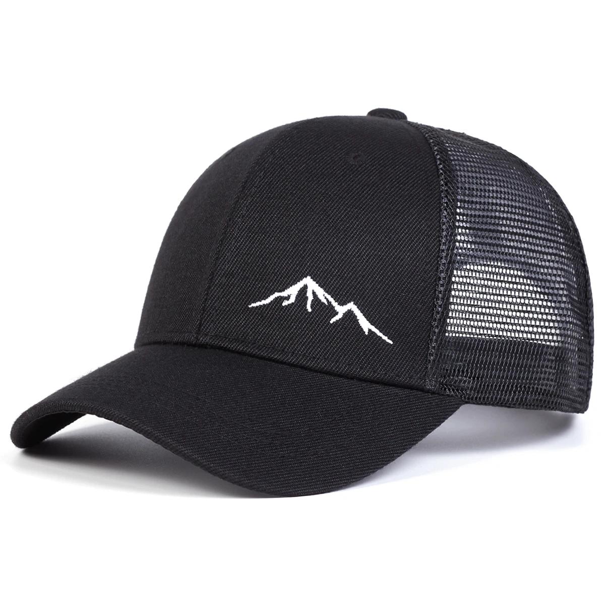 

Unisex Minimalist Mountain Embroidery Baseball Net Caps Spring And Summer Outdoor Adjustable Casual Hats Sunscreen Hat