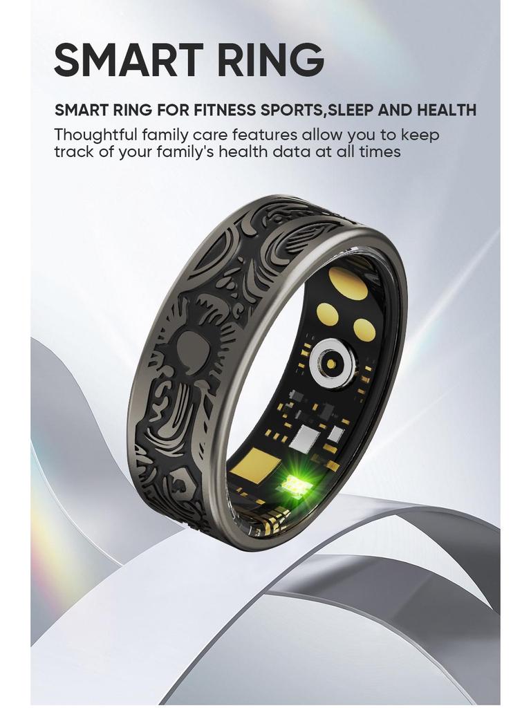 W9 Retro Smart Ring: Heart Rate, Blood Oxygen, Sleep & Calorie Tracker