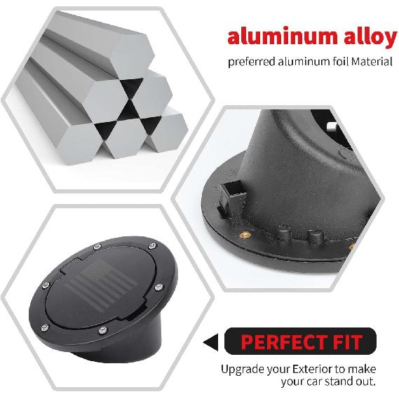 RT-TCZ Fuel Filler Door Gas Tank Cap Cover Accessories For 2007-2017 Jeep Wrangler JK & Unlimited Sport Rubicon Sahara (US Flag)
