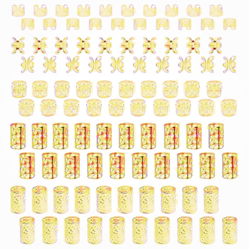 Wig Accessories Braid Hair Decor Golden Silver Dreadlocks Hair Extensions Rings Styling Tool