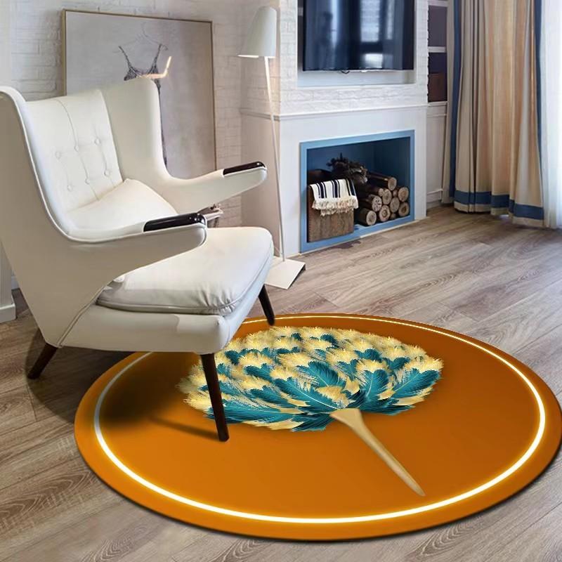 Large Area Living Room Round Rugs Home Bedroom Decor Bedside Carpet Simple Room Decoration Rug Study Cloakroom Carpets Washable