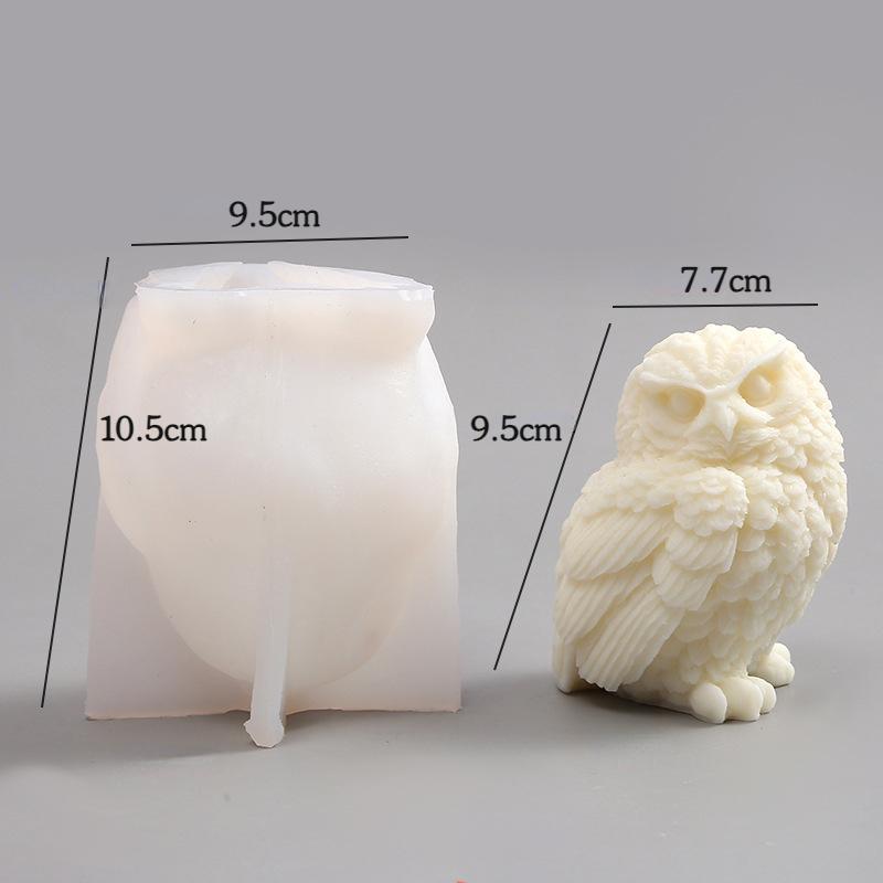 Large Owl Silicone Molds 3D Cute Owl Scented Candle Soap Plaster Crafts Resin Mold DIY Animal Decorative Art Making Tools