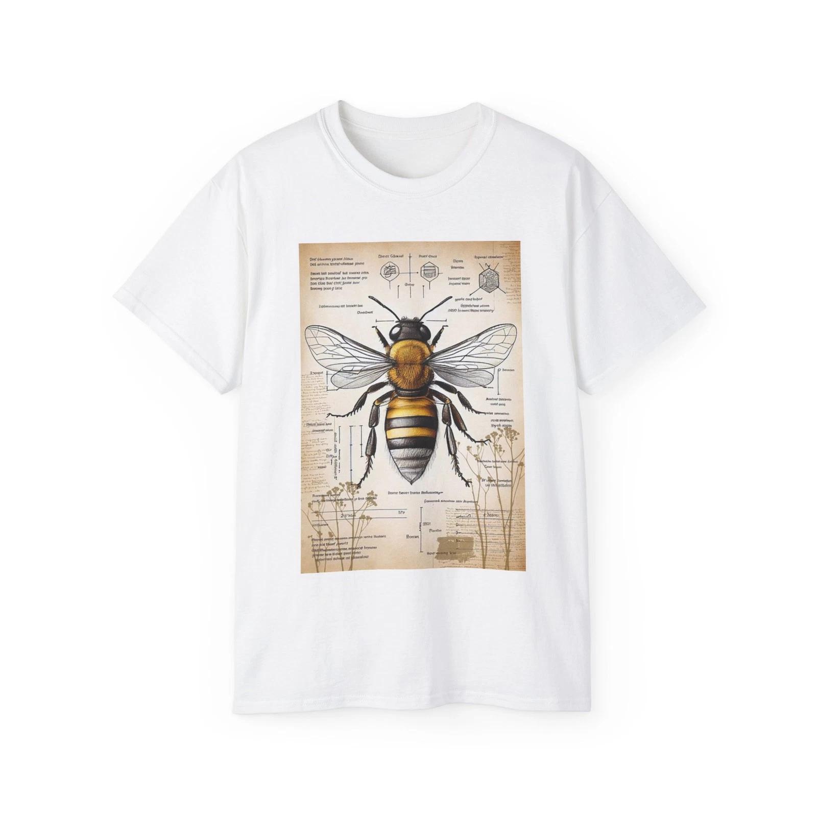 Bee Beekeeping Scrapbooking Background Bij | Custom Graphic T-Shirt 3XL