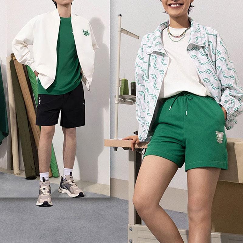 Li Ning Sports Lifestyle Series Pattern Solid Color Printed Casual Shorts Women shorts AKST416-2