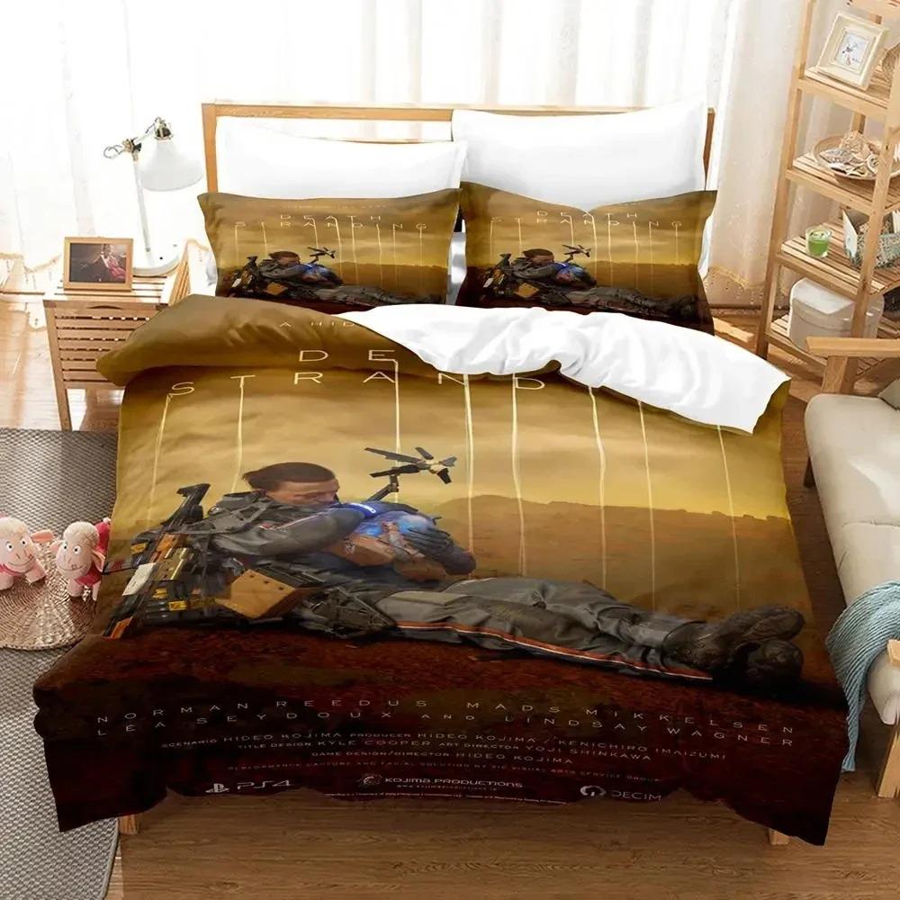 3D Print Death Stranding Bedding Set Duvet Cover Bed Set Quilt Cover Pillowcase Comforter King Queen Size Boys Adult Bedding Set