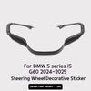For BMW 5 Series I5 X3 G45 G60 2024-2025 ABS Carbon Fiber Steering Wheel Decorative Frame Interior Decoration Items Accessories