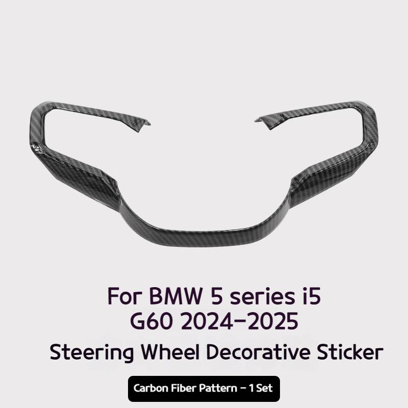 

For BMW 5 series i5 X3 G45 G60 2025-2025 ABS Carbon fiber steering wheel decorative frame interior decoration items accessories