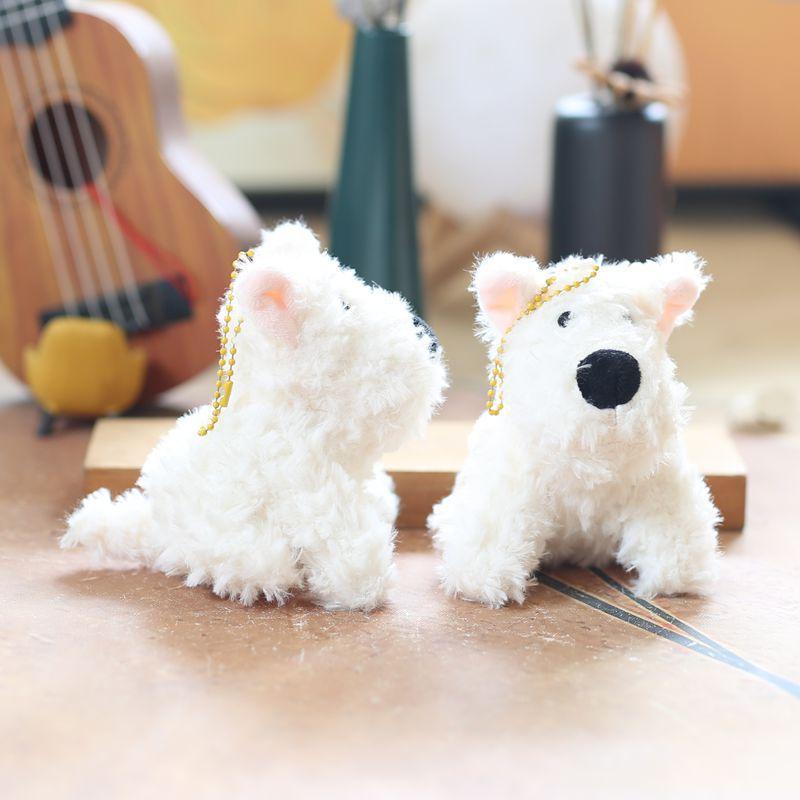 Cute Cute West Highland Puppy Pendant Plush Toy Doll Puppy Bag Hanging Keychain Doll