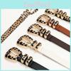 Black White Coffee Pu Leopard Print Belt With Alloy Closure For Trendy Hiphop And Punk Looks