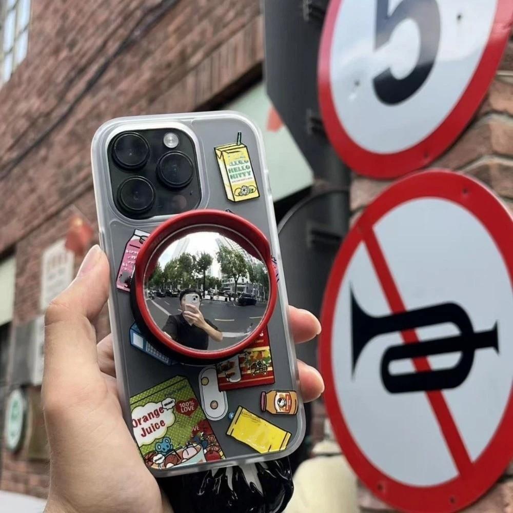 Adjustable Convex Mirror Phone Holder Portable Selfie Mirror New Wide Angle Mirror Daily Outings