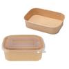 10PCS/Set Square Kraft Paper Lunch Box Paper Food Packing Box Disposable Lunch Box  Household
