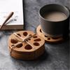ZISIZ Beechwood Lotus Root Coaster Set