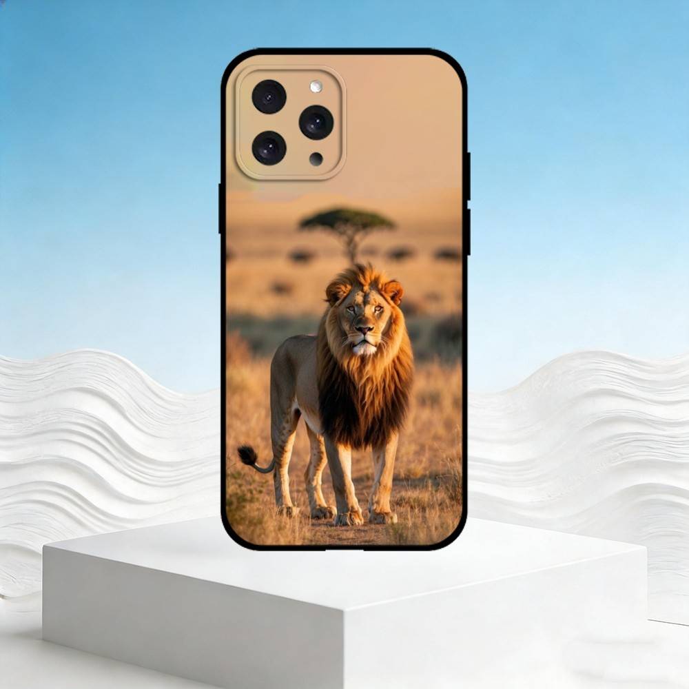 M-самец льва Чехол для телефона для iPhone 17,16,15,14,13,12,11 Plus,Pro Max,SE4Мягкий силиконовый черный чехол iPhone16e