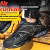 black work shoes with plastic toe comfortable safety shoes for men women lightweight work sneakers work boots for construction