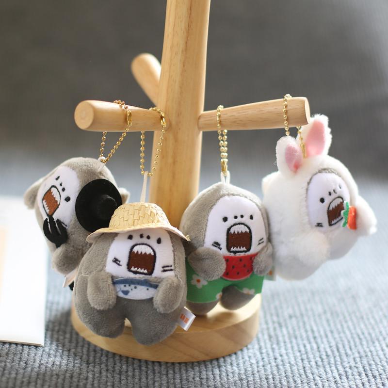 Cute Cute Little Shark Pendant Plush Toy Doll Little Shark Shark Fork Bag Hanging Decoration Keychain Doll Doll