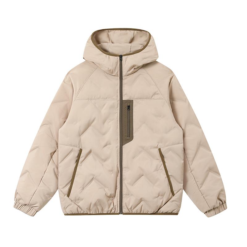 Windproof Lightweight Hooded Rib Down Jacket