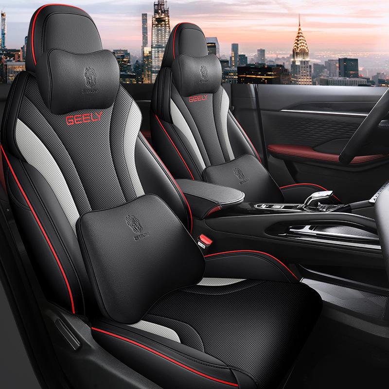 Binyue Cool 2022 Universal Leather Car Seat Covers - Four Seasons, Detachable, Full Surround Design