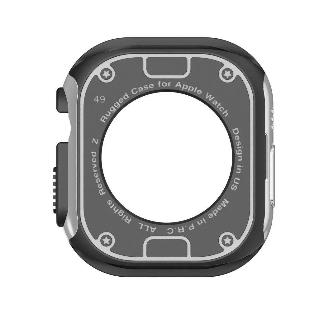 Etui ochronne 2 w 1 dla Apple Watch Ultra 3 49mm 11 10 9 8 7 6 Se3 Pancerz Bumper Powłoka Antyupadkowa Seria Iwatch 40 41 44 45mm