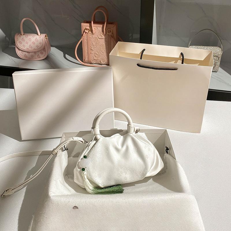 Damentaschen Beliebte Chinesische Plissee-Wolken-Taschen Nischen-Bestickte Handtaschen