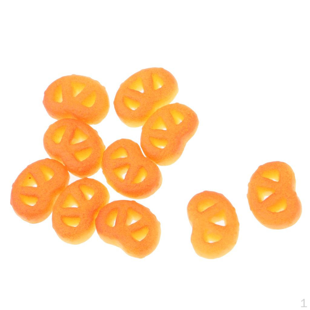 

1/12 Dollhouse Miniatures 10pcs Mini Cookies Doll House Kitchen Food Decoration