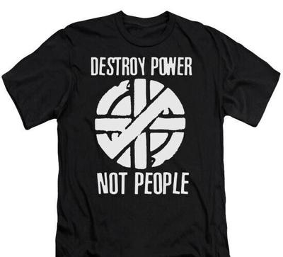 Crass Destroy Power Not People Tričko, Hudba Indie Rock Punk Gotické Unisex tričko
