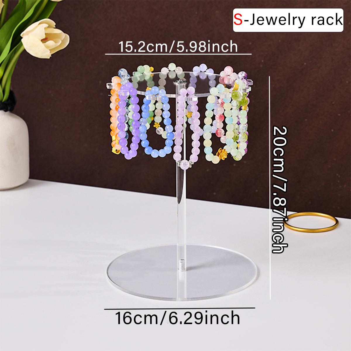 

1pc acrylic transparent display stand for jewelry, suitable for dressing table tabletop bracelet anklet necklace storage rack