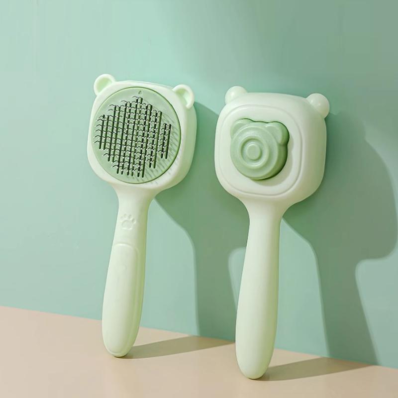 New Cat Needle Comb Bear Ear Pet Comb Hair Removal and Knot Comb Fashion Dog Cleaning Beauty Cat Comb Pet Supplies