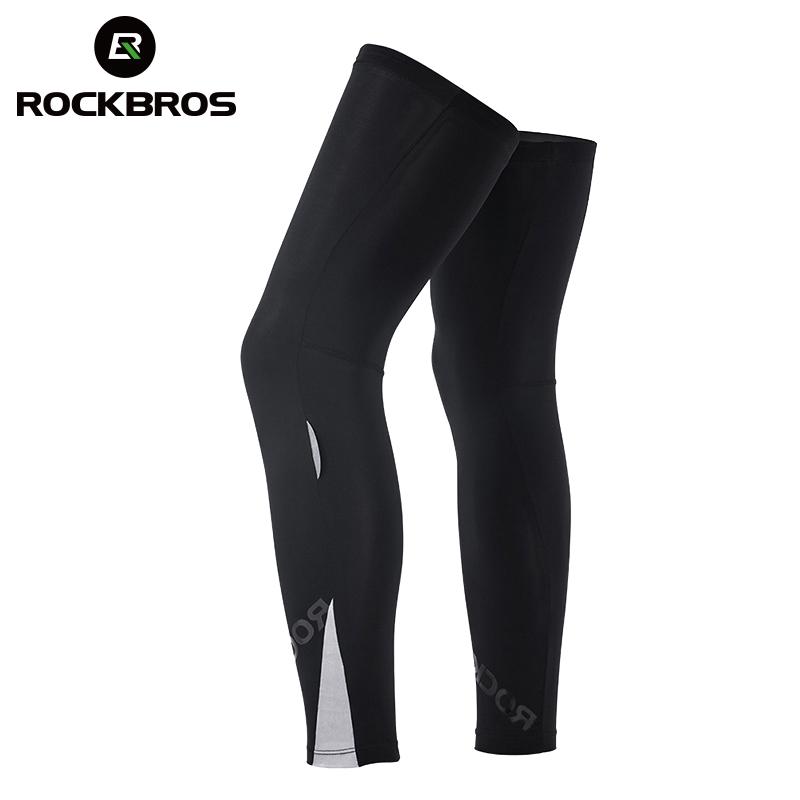 ROCKBROS Ice Silk Cycling Leg Warmers UV Protection Compression Leg Sleeves for Running Basketball Sports Tights Unisex