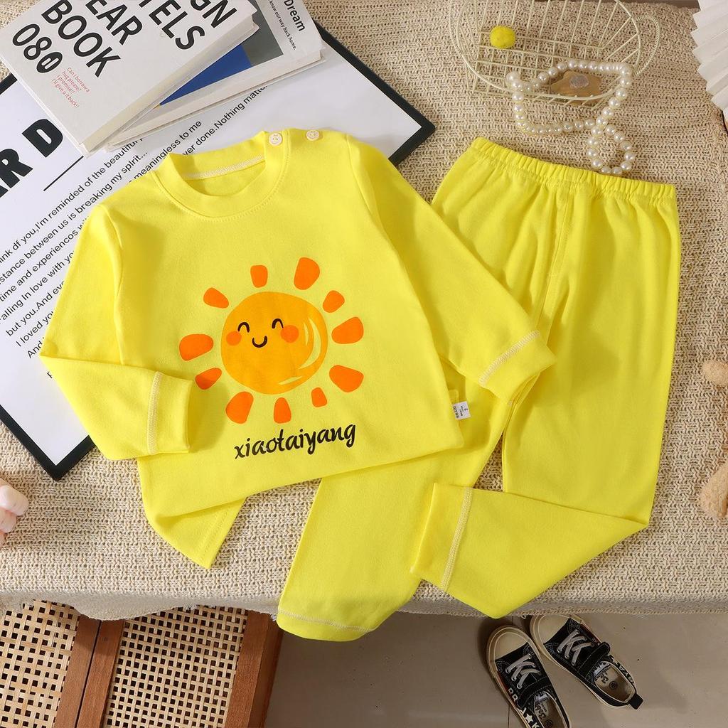 Pure Cotton Kids' Underwear Set: New Autumn Pajamas & Homewear for Boys and Girls