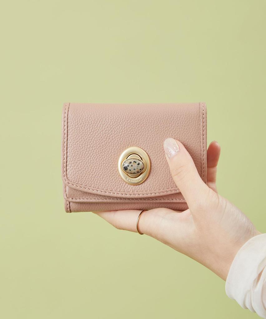 HASHIBAMI Natural Stone Mini Wallet Ha-2008-729 Ash Pink