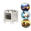 Portable Stainless Steel Lightweight Folding Wood Stove Pocket Stove Outdoor Camping Backpacking Cooking Picnic