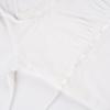 Spicy Girl Mesh Patchwork White Two-Piece Style Ruffle Trim Sheer Long Sleeve Top