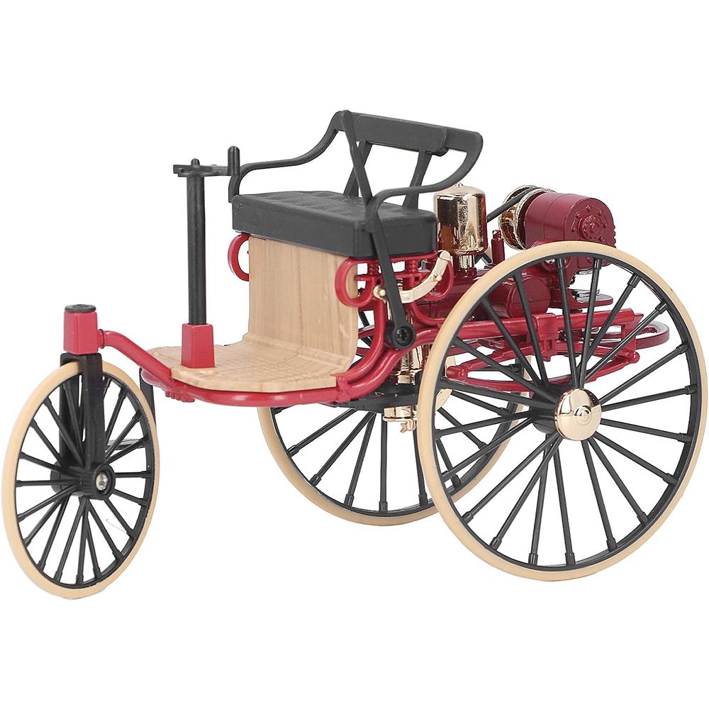 1/12 Scale High Simulation Retro Cycle Rickshaw Model Beautiful Easy Assembly Vintage Bike Model Mini Tricycle Decoration for Home