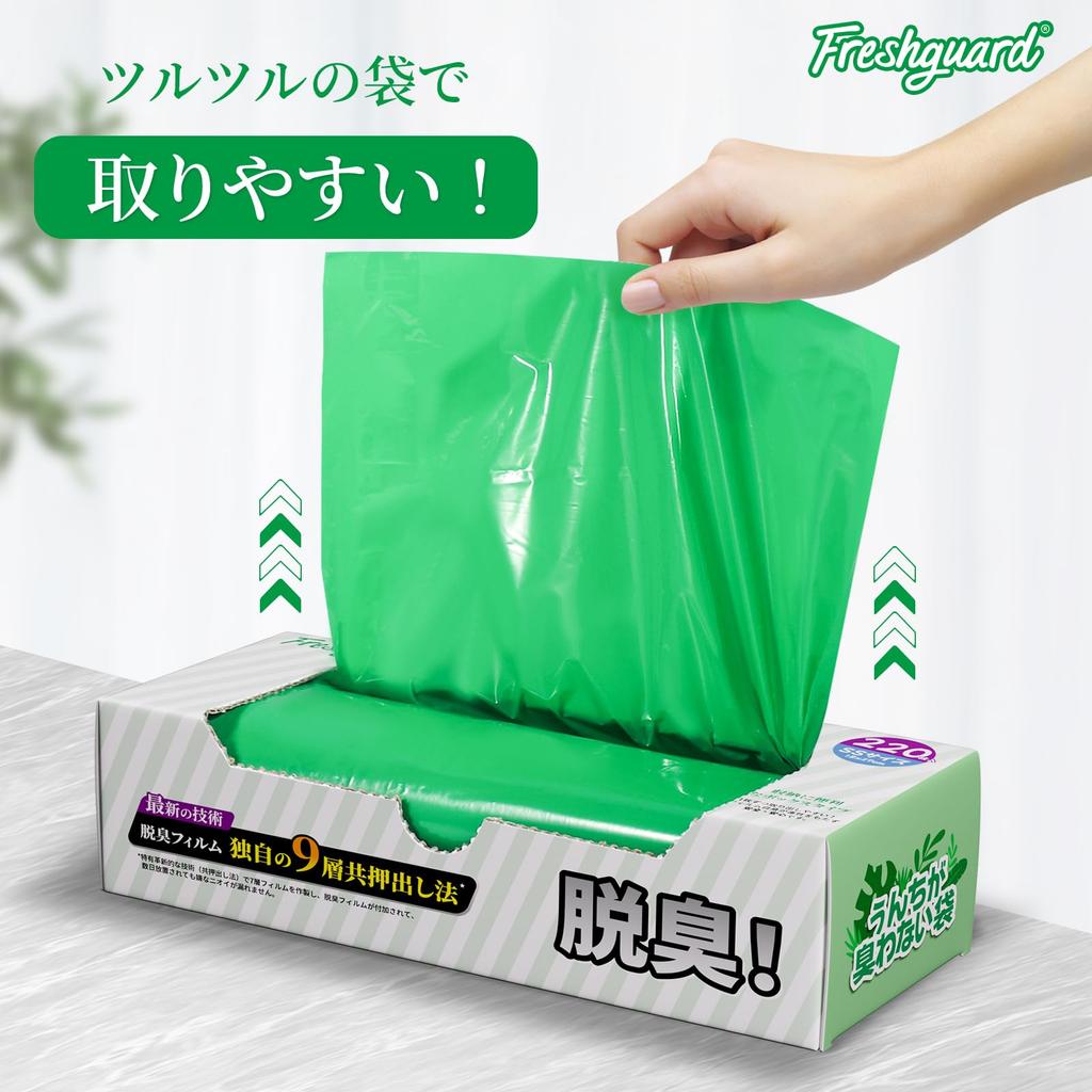 Freshguard 440 Dog Poop Disposal Quality Film Thoroughly Eliminates Walking Poop Pet Poop Cat Litter Disposal Box Type Odor-Proof Bags, Small, Count,
