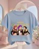 Daily Essential Casual Kpop Demon Hunters Kids T Shirt Popular Cartoon Design Short Sleeve Round Neck Boys Girls Outdoor