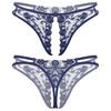 Sexy Lace Muži Sissy Kalhotky Gay Bikiny G-String Crotchless Kalhotky Tanga Spodní prádlo