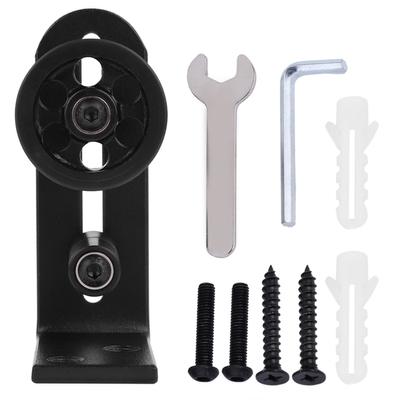 Adjustable Stay Roller Floor Guide Barn Door Floor Guide Stay Roller(Spraying Black)