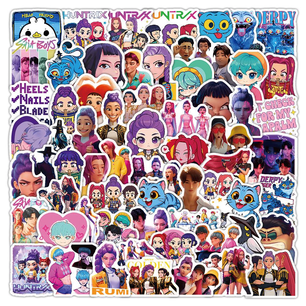 Hunter Girl Kpop Collectors Edition Water Bottle Stickers With Vibrant Printed Art For Teens