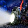 Multifunctional COB Keychain Light with Hand Wave Sensor Portable Clip-on LED Flashlight Hat Headlight for Outdoor Working