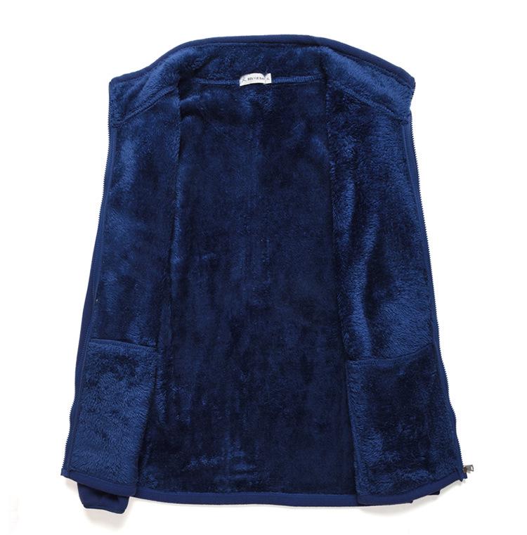 Men's Thickened Double-Sided Fleece Windbreaker Jacket - Warm, Loose, Plus Size for Outdoor Autumn/Winter Wear