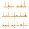 Torre de Matemática Lifepower de 10 Peças Coloridas de Madeira Atemporal Treinamento Cerebral Seguro Adequado para Maiores de 3 Anos e Quebra-cabeça Torres de Hanói, Passos. enigma. Diversão. jogos. a base de água