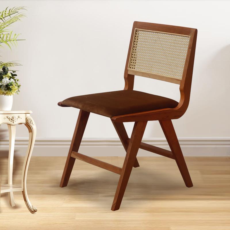 Retro Living Room Chairs Home Furniture Japanese Rattan Ancient Dining Chair Simple Armchair Nordic Home Stay Single Sofa Chair