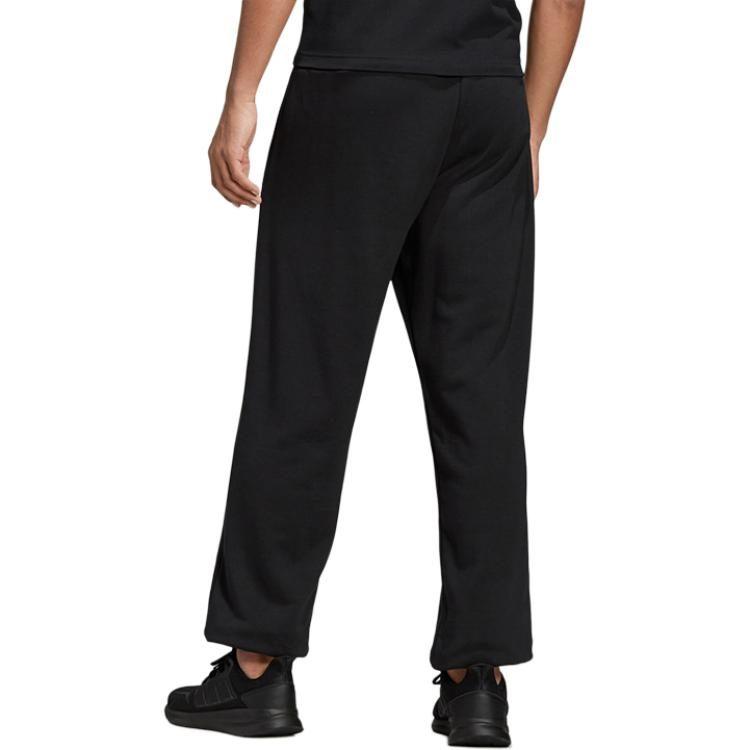 adidas Knitted Sweatpants Men's Black Moderate Cuffed Pants DU0371