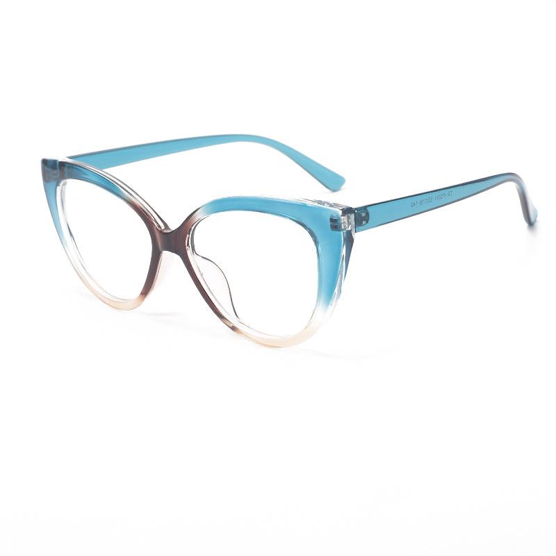 New TR plain glasses, rectangular large frame round face women's face thin flat light mirror anti-blue light mirror, with myopia mirror